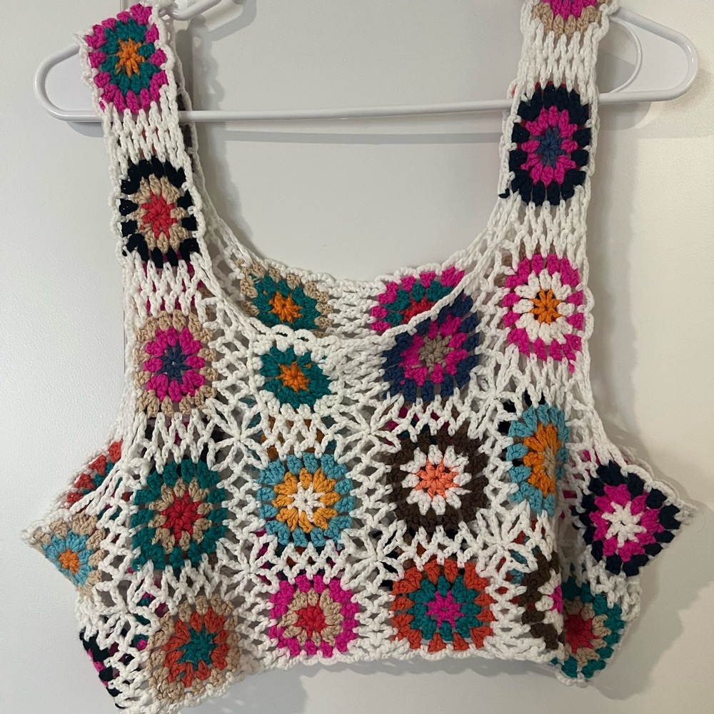 Colorful Crochet Women Top